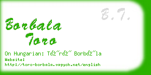 borbala toro business card